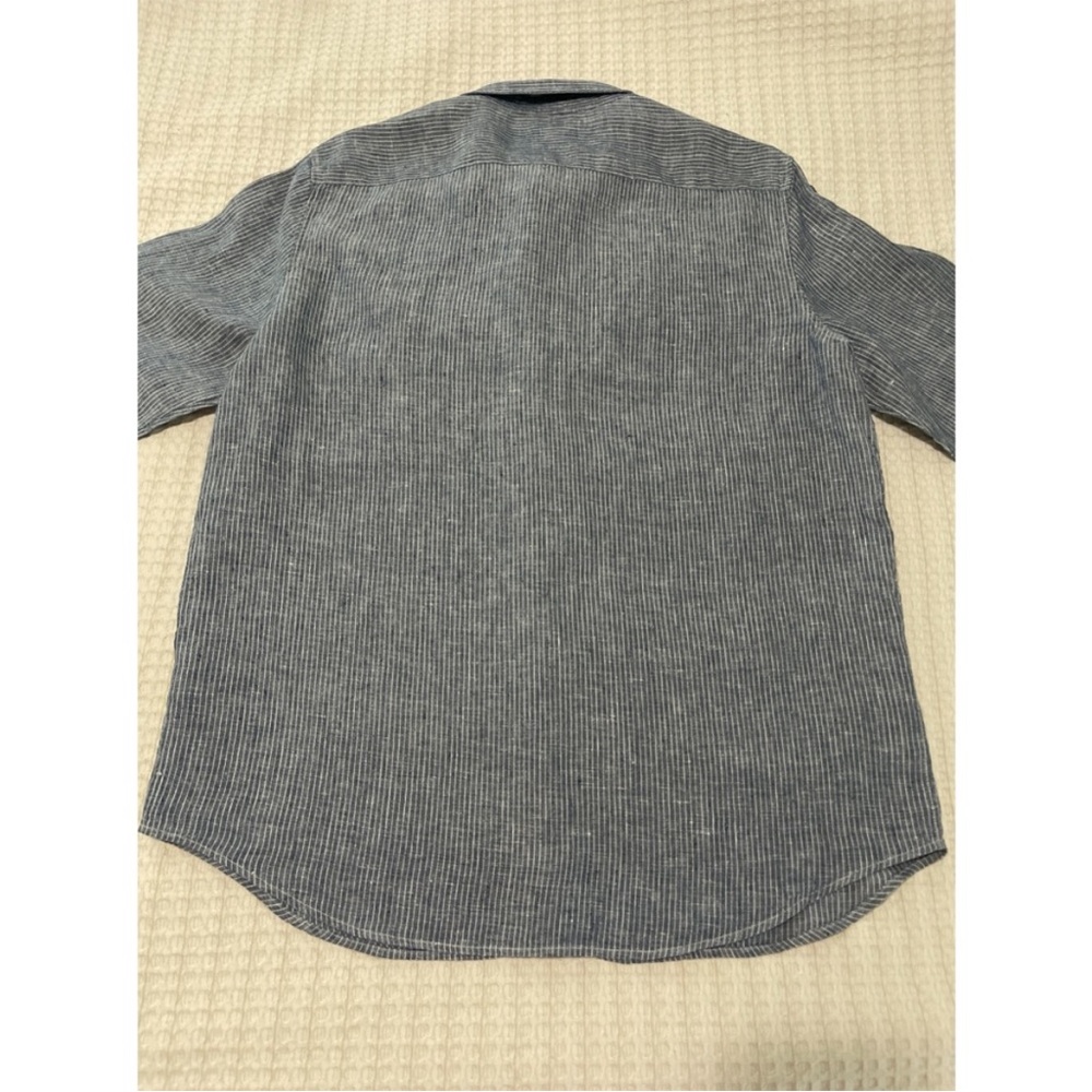 Everlane The Linen Standard Fit Shirt Men’s Size Large Pinstripe Long Sleeve - Picture 5 of 9